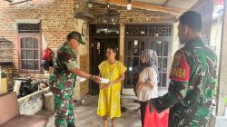 Semangat Berbagi dan Peduli, Anggota Koramil 410-02/TBS Menggelar Bakti Sosial